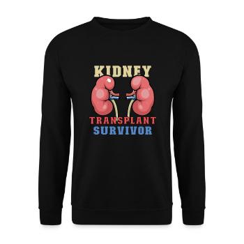 Kidney Transplant Kidney Donor Kidney Disease - Unisex Sweatshirt - black - Front - Alina (178cm) & Michal (187cm)