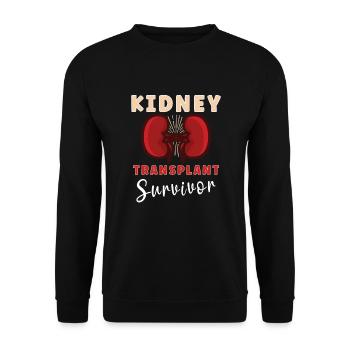 Kidney Transplant Kidney Donor Kidney Disease - Unisex Sweatshirt - black - Front - Alina (178cm) & Michal (187cm)