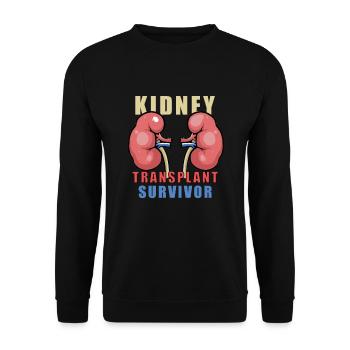 Kidney Transplant Kidney Donor Kidney Disease - Unisex Sweatshirt - black - Front - Alina (178cm) & Michal (187cm)