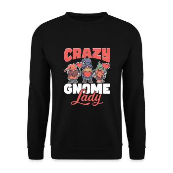 Gnomes de jardin Gnome Amant Drôle de Gnome Jardinage - Sweat-shirt Unisexe - noir - Devant - Alina (178cm) & Michal (187cm)