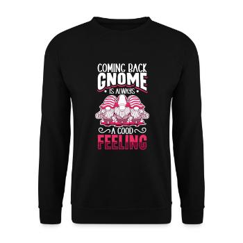 Gnomes de jardin Gnome Amant Drôle de Gnome Jardinage - Sweat-shirt Unisexe - noir - Devant - Alina (178cm) & Michal (187cm)