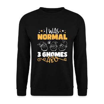 Gnomes de jardin Gnome Amant Drôle de Gnome Jardinage - Sweat-shirt Unisexe - noir - Devant - Alina (178cm) & Michal (187cm)