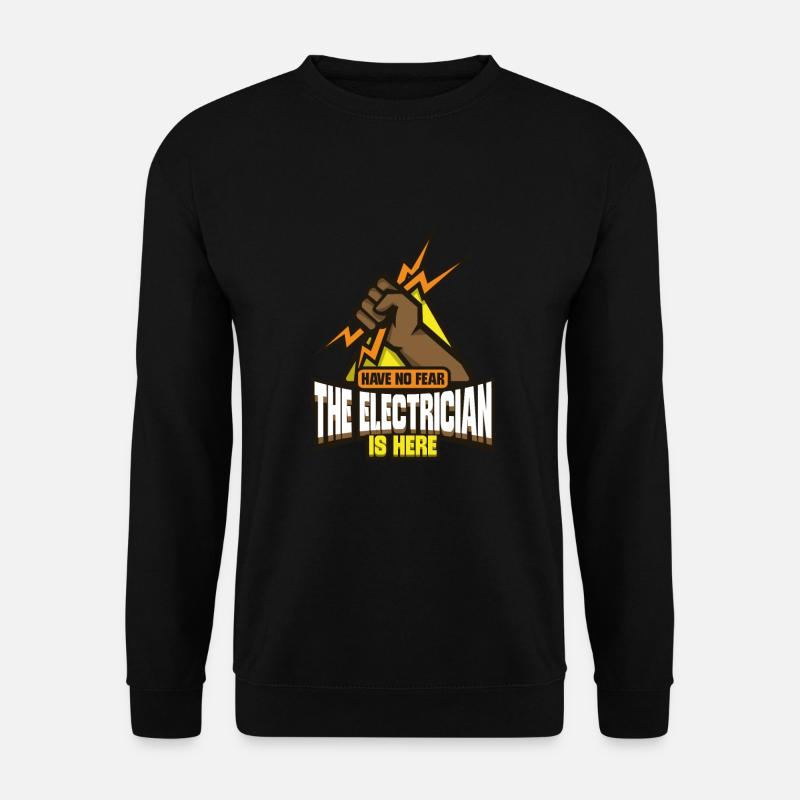 Electrician Electrical Engineer Lineman Electrical - Unisex Sweatshirt - black