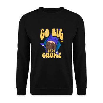 Garden Gnomes Gnome Lover Funny Gnome Gardening - Unisex Sweatshirt - black - Front - Alina (178cm) & Michal (187cm)