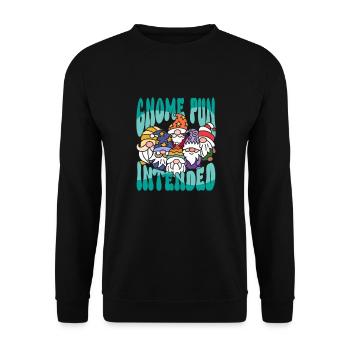 Garden Gnomes Gnome Lover Funny Gnome Gardening - Unisex Sweatshirt - black - Front - Alina (178cm) & Michal (187cm)