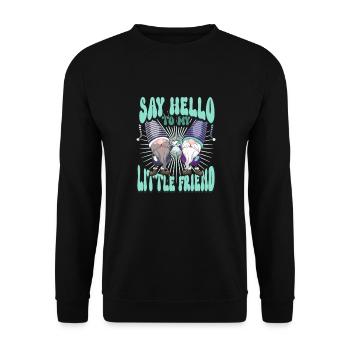 Gnomes de jardin Gnome Amant Drôle de Gnome Jardinage - Sweat-shirt Unisexe - noir - Devant - Alina (178cm) & Michal (187cm)