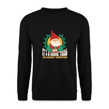 Gnomes de jardin Gnome Amant Drôle de Gnome Jardinage - Sweat-shirt Unisexe - noir - Devant - Alina (178cm) & Michal (187cm)