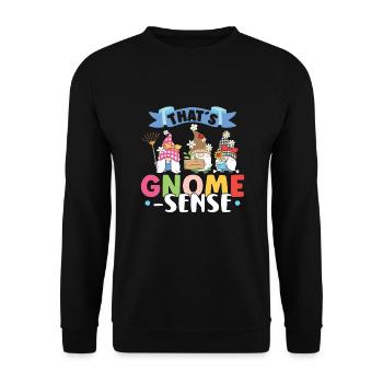 Garden Gnomes Gnome Lover Funny Gnome Gardening - Unisex Sweatshirt - black - Front - Alina (178cm) & Michal (187cm)