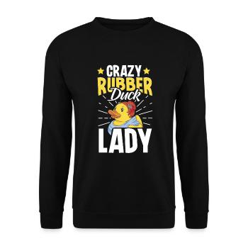 Rubber Duck Ducks Bird Hunt Duck lover Gift Idea - Unisex Sweatshirt - black - Front - Alina (178cm) & Michal (187cm)