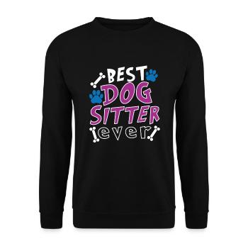 Dog Seated Dog Puppy Dog Sitter Dog Sitter - Unisex Sweatshirt - black - Front - Alina (178cm) & Michal (187cm)