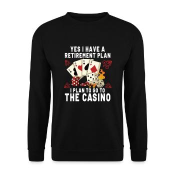 Poker Casino Joueur de Poker Jeu Roulette Cadeau - Sweat-shirt Unisexe - noir - Devant - Alina (178cm) & Michal (187cm)