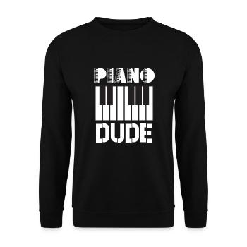 Pianiste Funny Piano Keyboard - Sweat-shirt Unisexe - noir - Devant - Alina (178cm) & Michal (187cm)