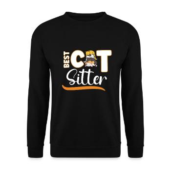 Cat Sitting Cat Puppie Cat Walkers Cat Sitter - Unisex Sweatshirt - black - Front - Alina (178cm) & Michal (187cm)