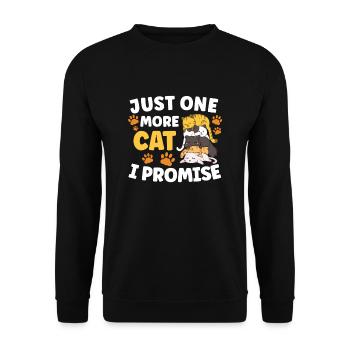 Cat RESCUE ANIMAL RIGHTS RESCUE Cat ADOPTION - Unisex Sweatshirt - black - Front - Alina (178cm) & Michal (187cm)