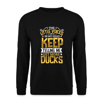 Rubber Duck Ducks Bird Hunt Duck lover Gift Idea - Unisex Sweatshirt - black - Front - Alina (178cm) & Michal (187cm)