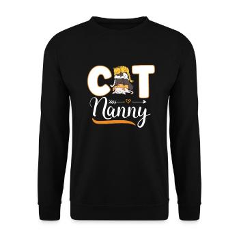 Dog Seated Dog Puppy Dog Sitter Dog Sitter - Unisex Sweatshirt - black - Front - Alina (178cm) & Michal (187cm)