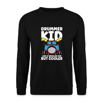 Drummer Drums Music Drum Set Drumming - Unisex Sweatshirt - black - Front - Alina (178cm) & Michal (187cm)
