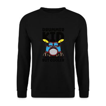 Drummer Drums Music Drum Set Drumming - Unisex Sweatshirt - black - Front - Alina (178cm) & Michal (187cm)