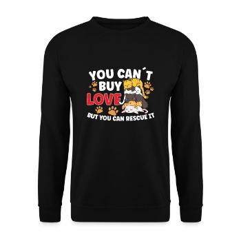 Sauvetage des chats SAUVETAGE DES DROITS DES ANIMAUX Adoption de chats - Sweat-shirt Unisexe - noir - Devant - Alina (178cm) & Michal (187cm)