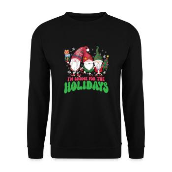 Gnomes de jardin Gnome Amant Drôle de Gnome Jardinage - Sweat-shirt Unisexe - noir - Devant - Alina (178cm) & Michal (187cm)