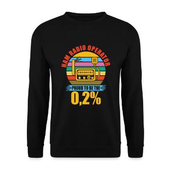 Opérateur radioamateur Signal radioamateur - Sweat-shirt Unisexe - noir - Devant - Alina (178cm) & Michal (187cm)