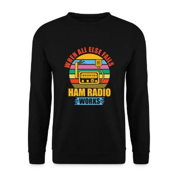 Opérateur radioamateur Signal radioamateur - Sweat-shirt Unisexe - noir - Devant - Alina (178cm) & Michal (187cm)