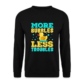 Rubber Ducks Duck Duck Lovers Bathroom - Unisex Sweatshirt - black - Front - Alina (178cm) & Michal (187cm)