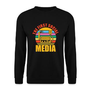 Opérateur radioamateur Signal radioamateur - Sweat-shirt Unisexe - noir - Devant - Alina (178cm) & Michal (187cm)