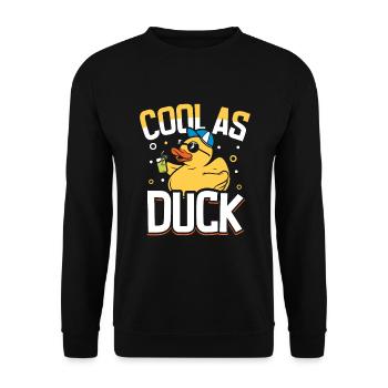 Canards en caoutchouc Canard Duck Lovers Salle de bain - Sweat-shirt Unisexe - noir - Devant - Alina (178cm) & Michal (187cm)