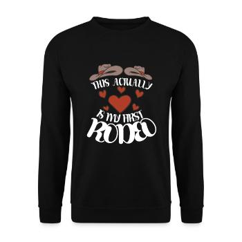 Rodeo Bull Riding Livestock Show Farmer Cattle - Unisex Sweatshirt - black - Front - Alina (178cm) & Michal (187cm)