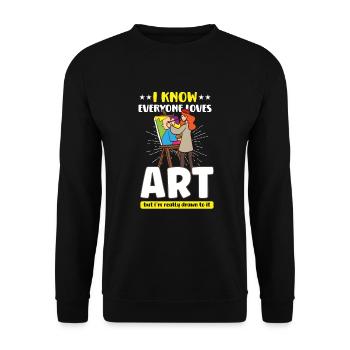 Künstler Malerei Maler Kunstfarbe Kunstlehrer - Unisex Pullover - Schwarz - Vorne - Alina (178cm) & Michal (187cm)
