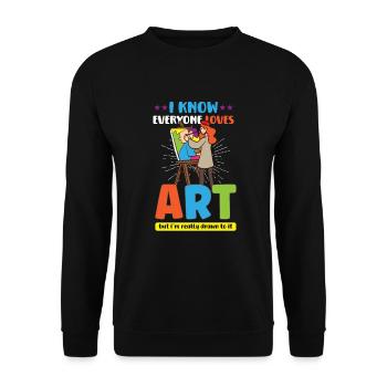 Künstler Malerei Maler Kunstfarbe Kunstlehrer - Unisex Pullover - Schwarz - Vorne - Alina (178cm) & Michal (187cm)