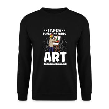 Künstler Malerei Maler Kunstfarbe Kunstlehrer - Unisex Pullover - Schwarz - Vorne - Alina (178cm) & Michal (187cm)
