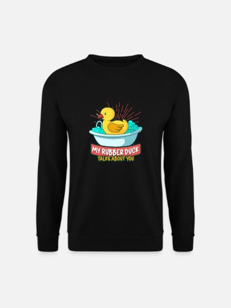 Gummiente Gummienten Entenliebhaber Badezimmer - Unisex Pullover - Schwarz