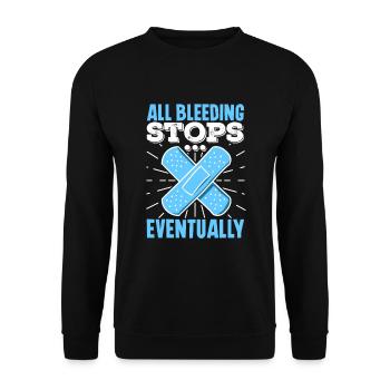 Nurse Nursing Clinic Paramedic - Unisex Sweatshirt - black - Front - Alina (178cm) & Michal (187cm)