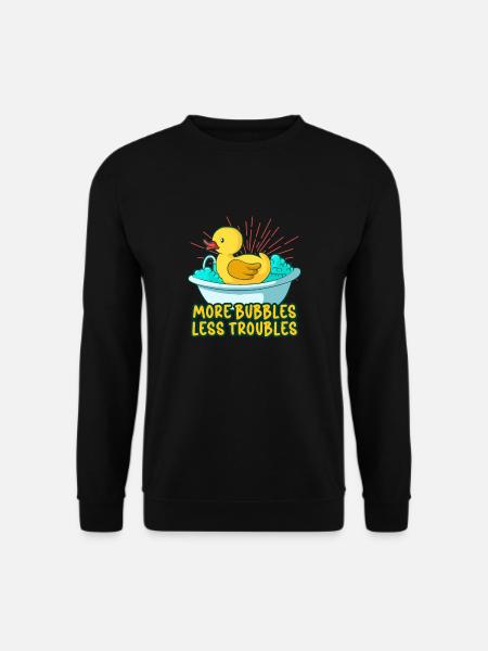Gummiente Gummienten Entenliebhaber Badezimmer - Unisex Pullover - Schwarz