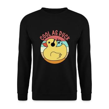 Canards en caoutchouc Canard Duck Lovers Salle de bain - Sweat-shirt Unisexe - noir - Devant - Alina (178cm) & Michal (187cm)