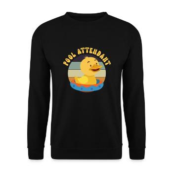 Gummiente Gummienten Entenliebhaber Badezimmer - Unisex Pullover - Schwarz - Vorne - Alina (178cm) & Michal (187cm)
