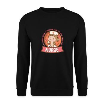 Nurse Nursing Clinic Paramedic - Unisex Sweatshirt - black - Front - Alina (178cm) & Michal (187cm)