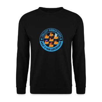Rubber Ducks Duck Duck Lovers Bathroom - Unisex Sweatshirt - black - Front - Alina (178cm) & Michal (187cm)