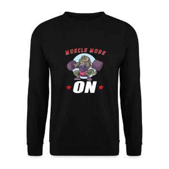 Bodybuilding Powerlifting Weightlifting Fitness - Unisex Pullover - Schwarz - Vorne - Alina (178cm) & Michal (187cm)