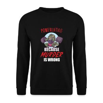 Bodybuilding Powerlifting Weightlifting Fitness - Unisex Pullover - Schwarz - Vorne - Alina (178cm) & Michal (187cm)