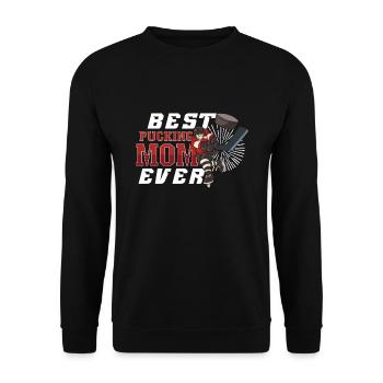 Eishockey-spieler Lustiger Eishockey-team-tormann - Unisex Sweatshirt - black - Front - Alina (178cm) & Michal (187cm)