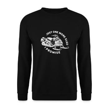 Snowmobile Snowmobile Winter Sports Gift Idea - Unisex Sweatshirt - black - Front - Alina (178cm) & Michal (187cm)