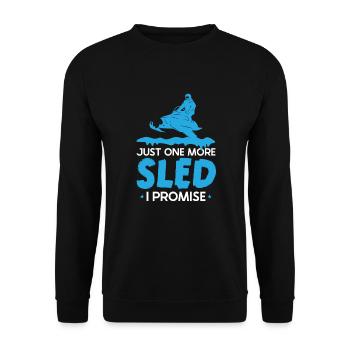 Snowmobile Snowmobile Winter Sports Gift Idea - Unisex Sweatshirt - black - Front - Alina (178cm) & Michal (187cm)