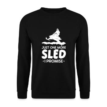 Snowmobile Snowmobile Winter Sports Gift Idea - Unisex Sweatshirt - black - Front - Alina (178cm) & Michal (187cm)