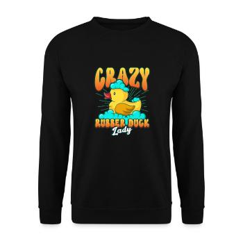 Rubber Duck Ducks Bird Hunt Duck lover Gift Idea - Unisex Sweatshirt - black - Front - Alina (178cm) & Michal (187cm)