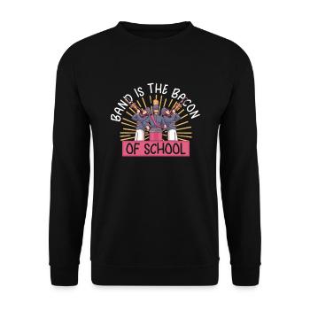 Marching Band Clarinetist School Rehearsal Music - Unisex Sweatshirt - black - Front - Alina (178cm) & Michal (187cm)