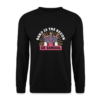 Marching Band Clarinetist School Rehearsal Music - Unisex Sweatshirt - black - Front - Alina (178cm) & Michal (187cm)