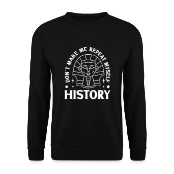 History historian History - Unisex Sweatshirt - black - Front - Alina (178cm) & Michal (187cm)